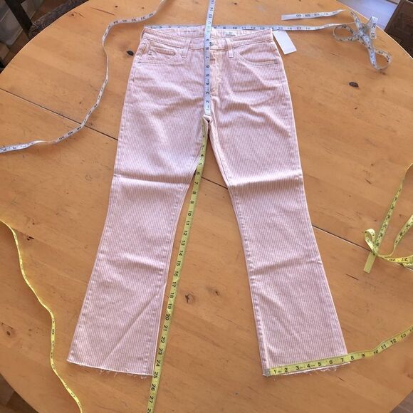 AG Jodi Pinstripe Twiggy High Waist Crop Flare Jeans Sz 26 - Picture 10 of 13